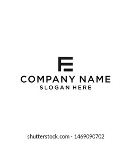 letter ef square logo design vector illustration template