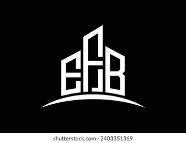 Letter EFB Building vector monogram logo design template. Building Shape EFB logo
