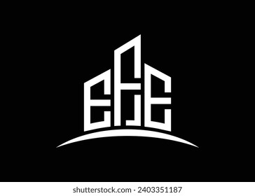 Letter EFE Building vector monogram logo design template. Building Shape EFE logo