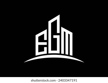 Letter EGM Building Vektorgrafik Monogramm Logo Design-Vorlage. Bauen Form EGM Logo.