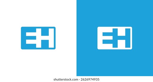 Letter EH Logo Design Vector