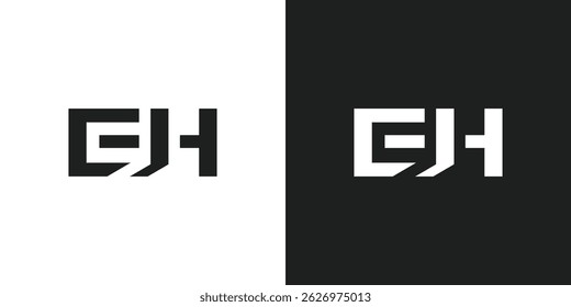 Letter EH Logo Design Vector