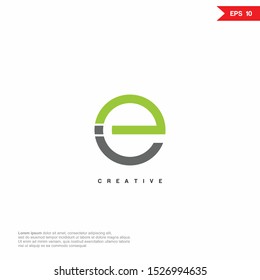 Letter EI, IE circle Logo icon monogram design. Vector graphic design template element. eps10