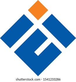 letter EI for financial business logo design