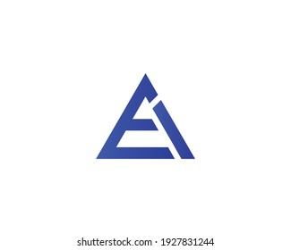 letter ei and ie logo design vector template