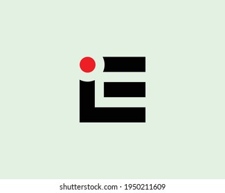 letter ie and ei logo design vector template