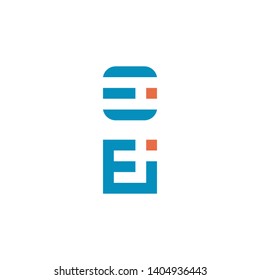 Letter Ei logo. Letter Ei icon.