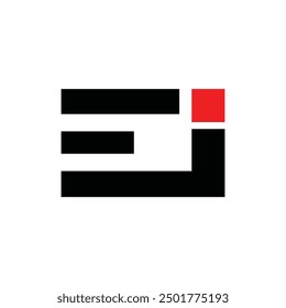 Letter EI Modern Geometric Creative Icon Business Technology Design Logo