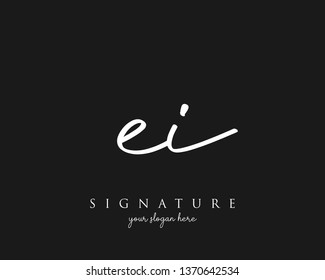Letter EI Signature Logo - Vector