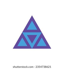 Letter A eight triangles logo. Unique, modern, simple.