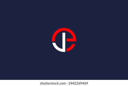 letter ej with circle logo icon design vector design template inspiration