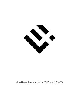 Letter Ej diamond, unique geometric symbol simple logo vector