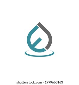 letter EJ drop logo	design