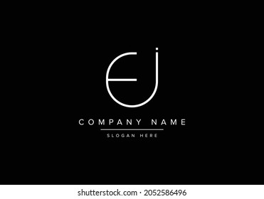 Letter EJ EI monogram logo, initials letters EI EJ logo vector design