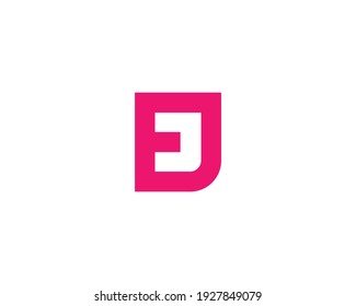 letter ej and je logo design vector template