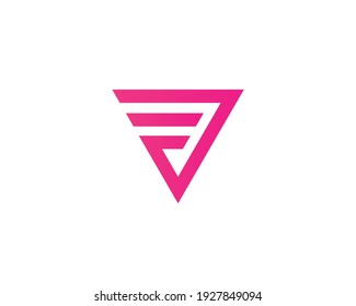 letter ej and je logo design vector template