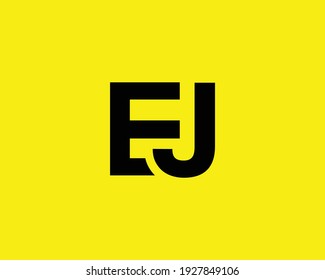 letter ej and je logo design vector template