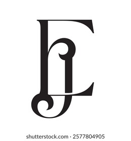 letter EJ or JE vector logo design for luxury, fashion, jewelry, boutique, and startup