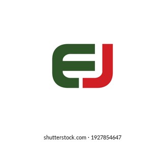 letter ej logo design vector template