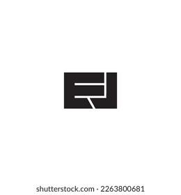 Logotipo de letra EJ, diseño del logotipo de la línea de letra EJ