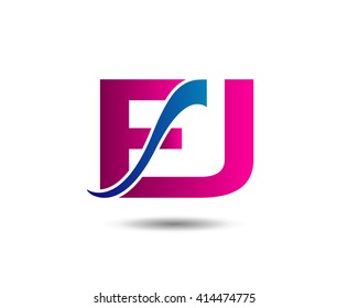 letter EJ logo vector
