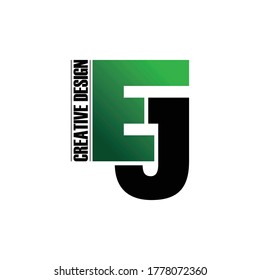 Letter EJ simple logo design vector. monogram icon design