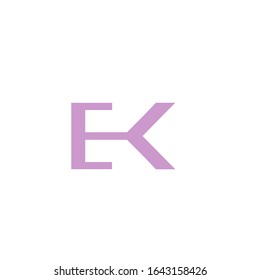 letter EK logo design simple modern