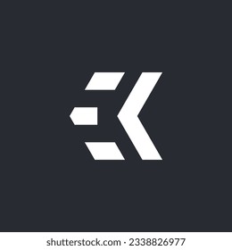 Letter EK Monogram Logo Design