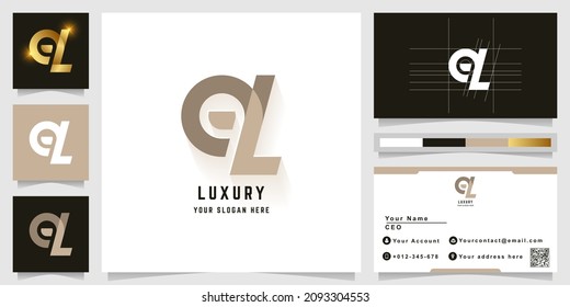 Letter eL oder ein Monogramm-Logo mit Visitenkartendesign