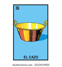 LETTER EL CAZO FROM THE MEXICAN GAME LA LOTERIA