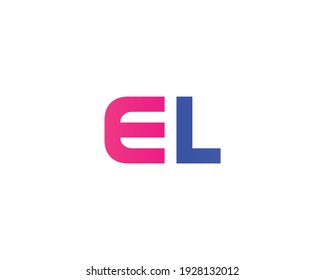 letter el and le logo design vector template