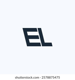 Letter EL or LE Monogram Logo, suitable for any business with EL,LE initials