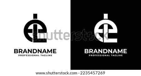 Letter EL or LE Monogram Logo, suitable for any business with EL orLE initials. Stock fotó © 