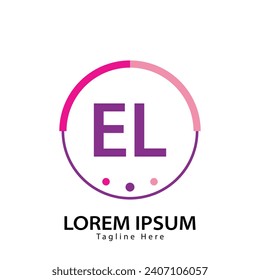 letter EL logo. EL logo design vector illustration for creative company, business, industry