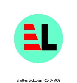 letter EL logo vector