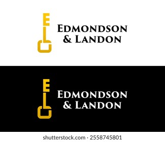 Letter EL monogram key logo design.

