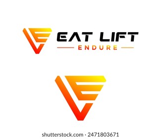 Letter EL monogram sport fitness health logo design.

