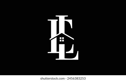 Letter EL Real Estate Vector Logo Template