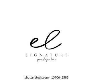 Letter El Signature Logo Vector Stock Vector (Royalty Free) 1370642585 ...