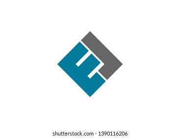 Letter EL simple logo design vector