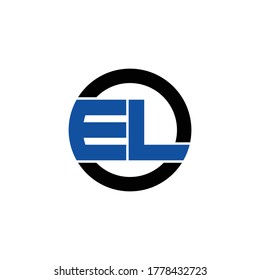 Letter EL simple logo design vector. monogram icon