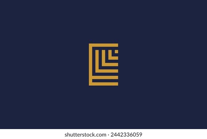 letter el with square logo icon design vector design template inspiration