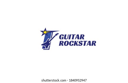 letter I electric guitar alphabet logo