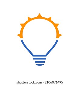 Letter Electric Logo, Light Bulb Vector Template. Eco Energy Power Electricity, Think Idea, Inspiration, Energy Recycle Concept