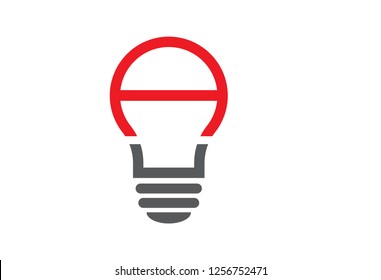 letter a electricity bulb logo