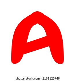 letter A elegant design with art