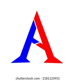 letter A elegant design with art