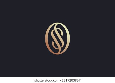 so letter elegant design modern style creative golden wordmark design typography illustration, s spa logo, s golden logo