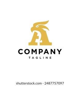 Letter A Elegant Eagle logo icon vector template.eps