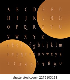 vector de elemento de letra, alfabeto y número, clásico